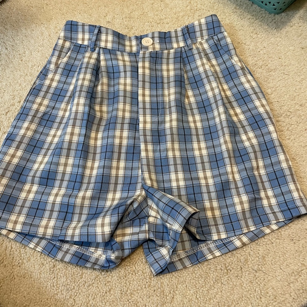 Shein trendy plaid shorts